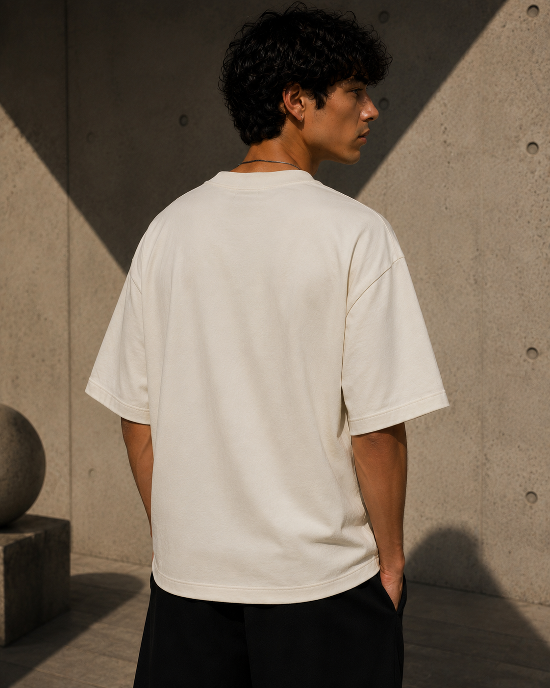 Coffee Edition-Off White Oversized T-Shirt