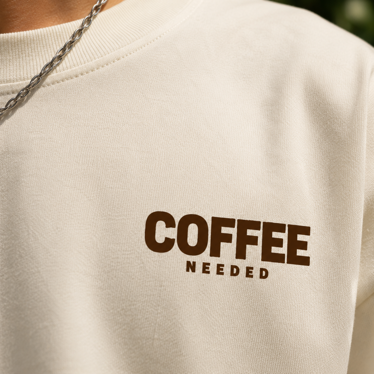 Coffee Edition-Off White Oversized T-Shirt
